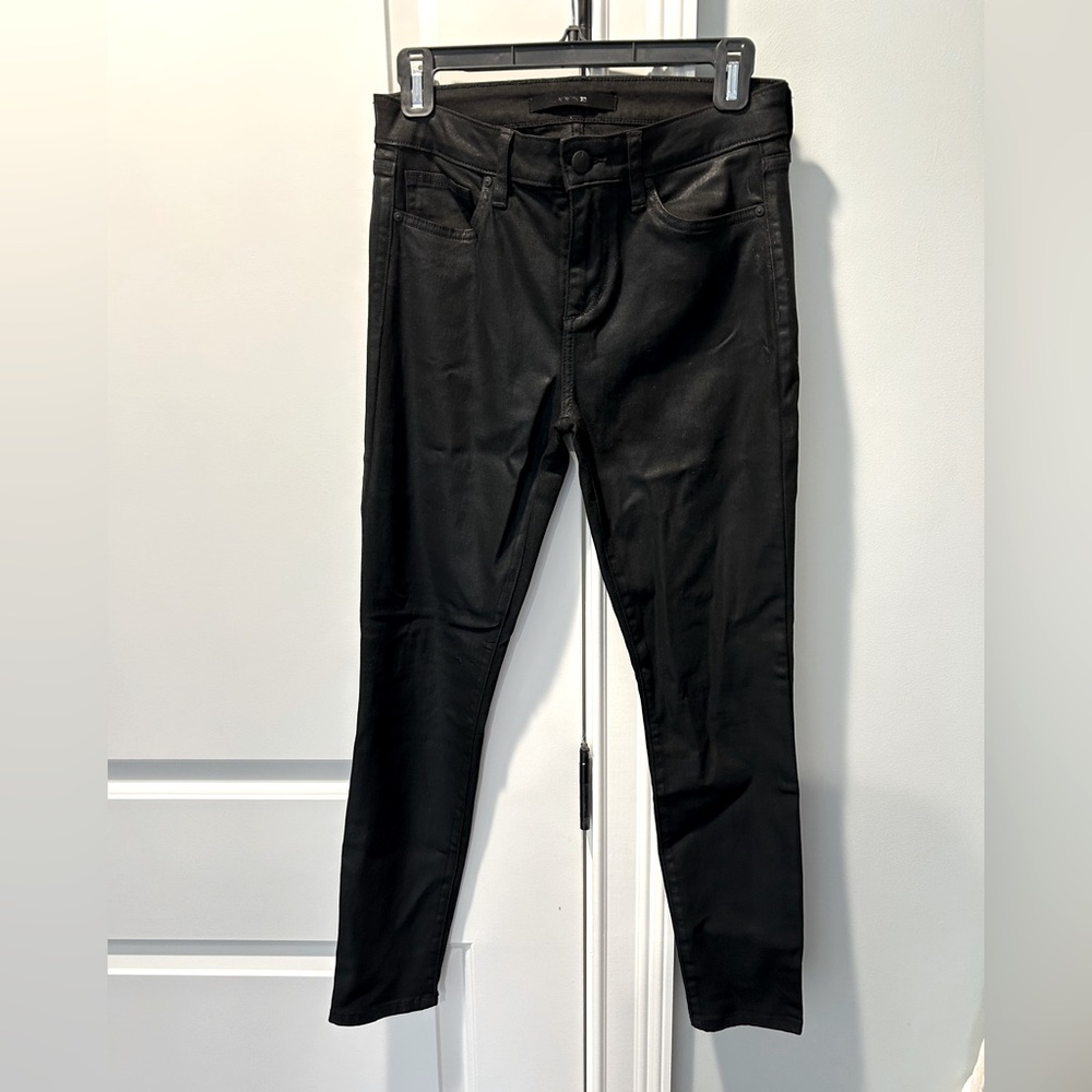 Joes Women Black Wax Coated Denim Size: 27